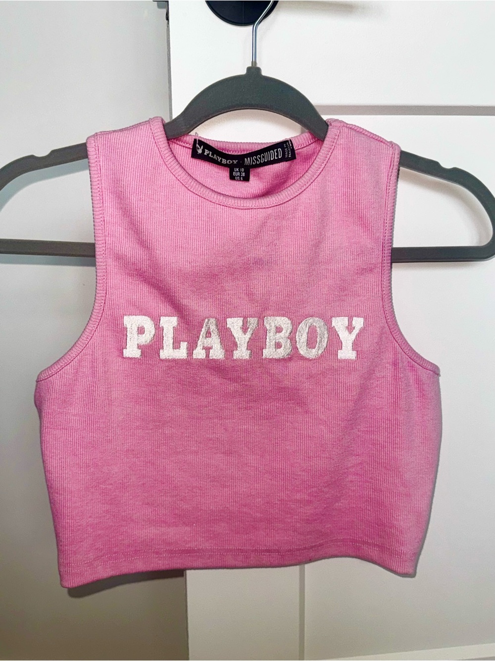 Playboy Misguided Tank Top Pink Size Small Like New